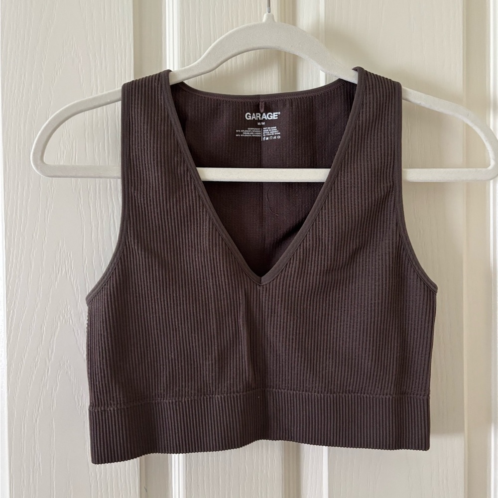 Garage Women's Chocolate Ribbed Tank Top